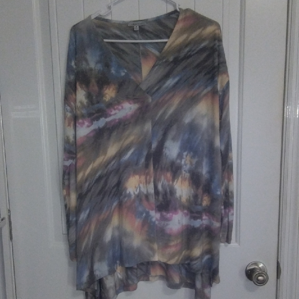 White Birch Gray Tunic Top